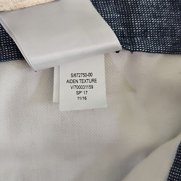 Banana Republic Aiden Shorts Men's 36 Blue Twill Linen Blend 9" Inseam EUC - Picture 12 of 13